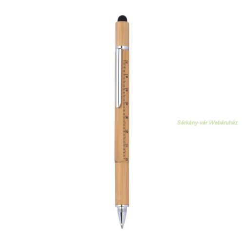 Coimbra 6in1 bambusz multifunkciós toll, 15,5 × ø 1 cm