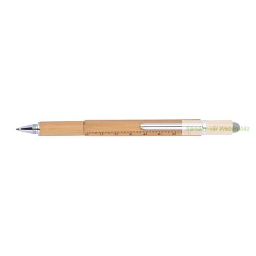 Coimbra 6in1 bambusz multifunkciós toll, 15,5 × ø 1 cm