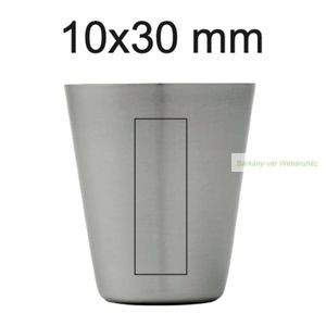 Rm acél kupica, pohár tokban, 4 db