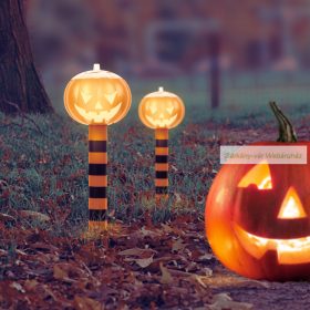 Halloween Led-es szolár lámpa - tök