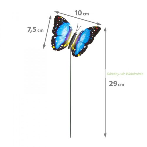 Leszúrható dekor pillangó, 29 cm