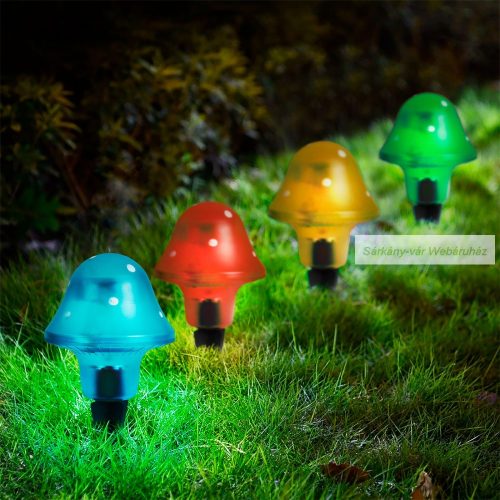 LED szolárlámpa,  gomba 11 cm