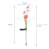 Leszúrható szolár tulipán, 70 cm - 2 db/csg