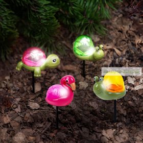   Leszúrható szolár, teknős, flamingó, csiga-10 x 6 x 15 cm