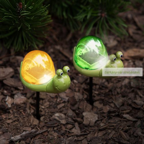 Leszúrható szolár, teknős, flamingó, csiga-10 x 6 x 15 cm