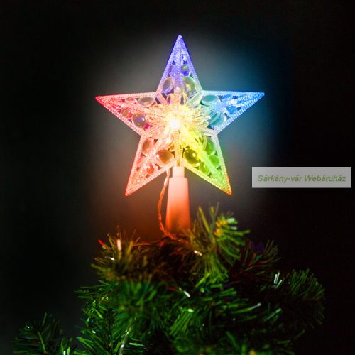 Karácsonyi LED-es csillag csúcsdísz 