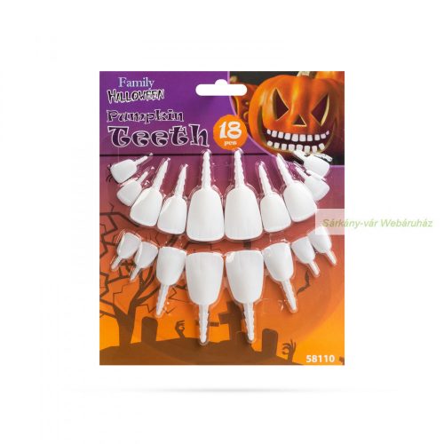 Halloween-i töklámpás fogak,18 fog / csomag