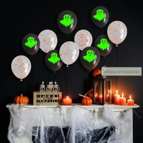 Halloween-i lufi szett, foszforeszkáló - 6 db 