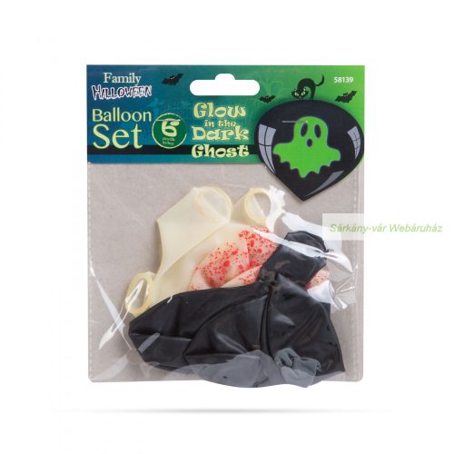 Halloween-i lufi szett, foszforeszkáló - 6 db 