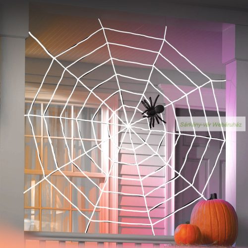 Pókháló és pók dekoráció, 130 x 130 cm