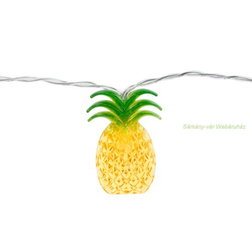 LED fényfüzér - melegfehér - 10 LED -ananász