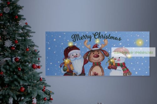 Karácsonyi LED-es hangulatkép, 70 x 30 cm