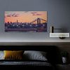 LED-es fali hangulatkép, New York, 38 x 78 cm