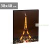 LED-es fali hangulatkép - "Eiffel torony", 38 x 48 cm