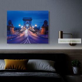 LED-es fali hangulatkép - Lánchíd, 38 x 48 cm