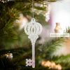 Karácsonyi dísz, irizáló, akril kulcs, 165 x 60 x 10 mm