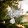 Karácsonyi dísz, irizáló, akril kolibri 