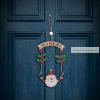 Karácsonyi dekoráció, ajtódísz, fa, 13 x 17 cm