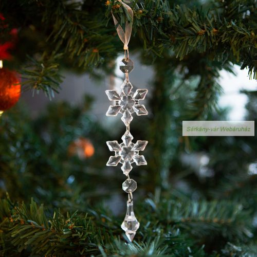 Karácsonyfadísz, hópehely - 2 féle