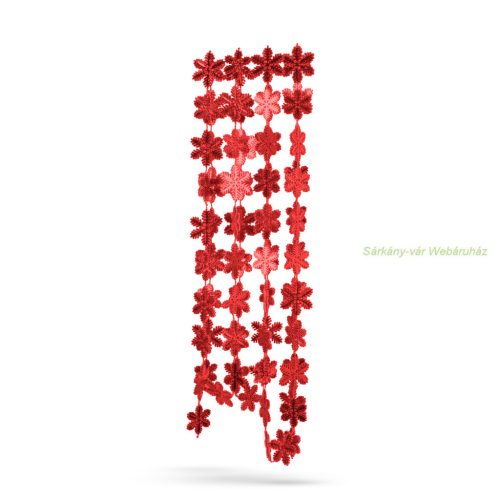 Karácsonyi girland, hópehely, 2,7 m 