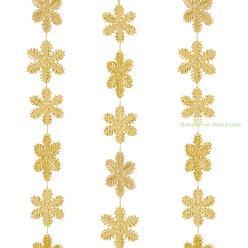 Karácsonyi girland, hópehely, 2,7 m 