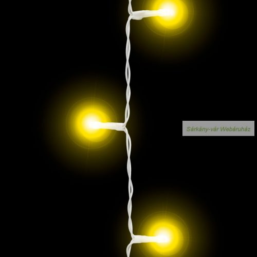 Fényfüggöny, 200 db LED, melegfehér,  4,2 m - 8 program