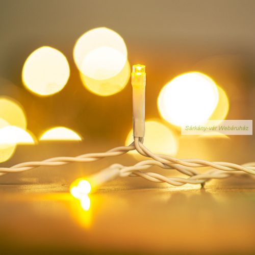 Fényfüggöny, 200 db LED, melegfehér,  4,2 m - 8 program