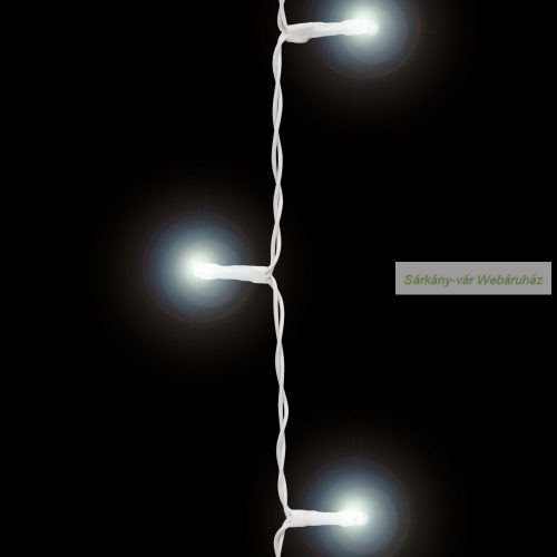 Fényfüggöny, 200 db LED, hidegfehér, 4,2 m - 8 program