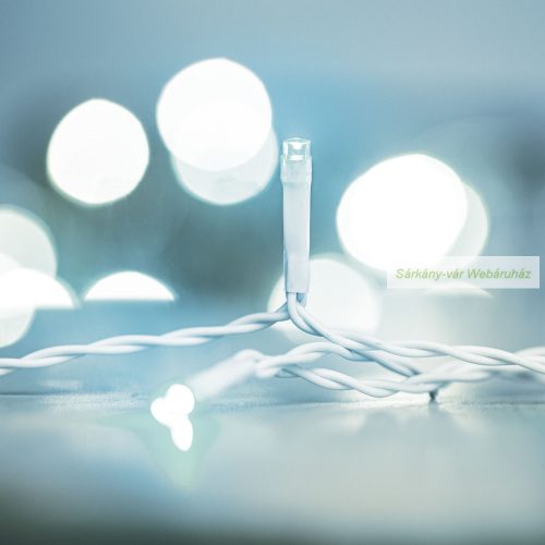 Fényfüggöny, 100 db LED, hidegfehér, 2,2 m - 8 program