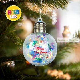 Karácsonyi LED-es gömb  műa. - 8 cm