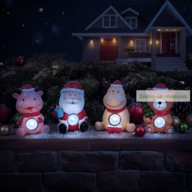 Szolár karácsonyi dekoráció, 4 féle