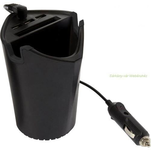 Autós pohártartó, 3 USB kimenet
