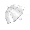 BELLEVUE átlátszó esernyő, fém nyél és bordázat.