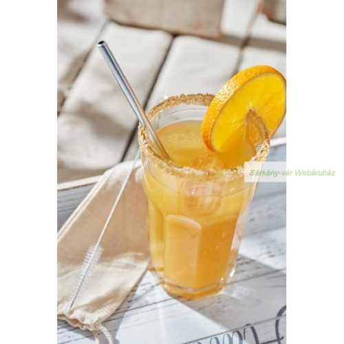 DRINK ELEGANT rozsdamentes  acél szívószál