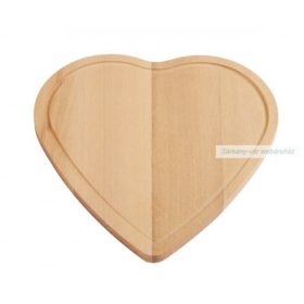 WOODEN HEART szív alakú vágódeszka, 16,5 x 16 x 0,8 cm