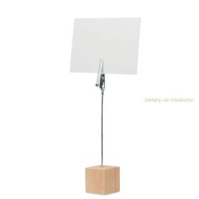 CUBE jegyzettartó csipesz, bambusz, 2,5 x 2,5 x 11,5 cm