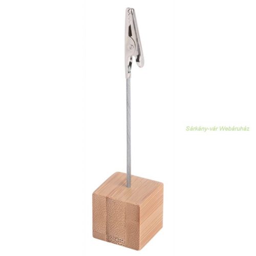 CUBE jegyzettartó csipesz, bambusz, 2,5 x 2,5 x 11,5 cm