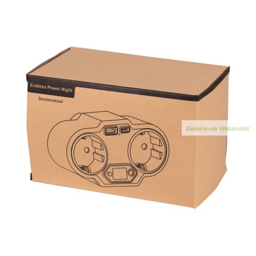 USB-s hálózati töltő adapter éjszakai fénnyel