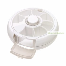 Gyógyszertároló 7 rekesszel, forog