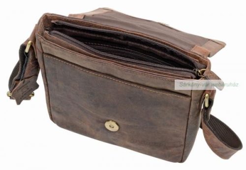 WILDERNESS Valódi bőr oldaltáska, 21 x 20 x 6 cm