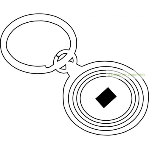  TERRA fém kulcstartó, forgatható belső