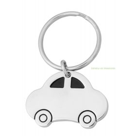 Autó fém kulcstartó, ezüst