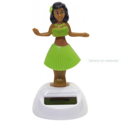 Hula napelemes táncoló figura, 6 x 5,1 x 10,1 cm