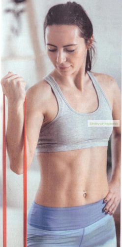 STRONG POWER fitnesz gumipánt, szalag, súlyállóság kb. 15,9-38,6 kg lila