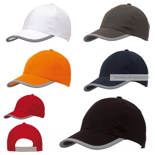 DETECTION 6 baseball sapka 6 paneles, fényvisszaverő csíkkal