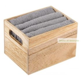 HOME HELPER vendég törölköző szett, fa dobozban