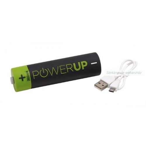 POWER UP powerbank 2600mAh, okos telefonhoz, iPhone-hoz,