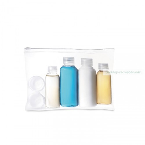 Kozmetikai utazótasak palackokkal