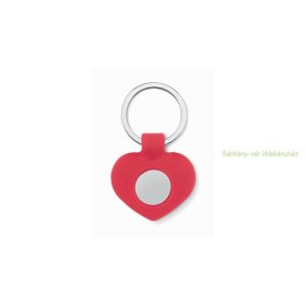 Szilikon kulcstartó zsetonnal, szív forma