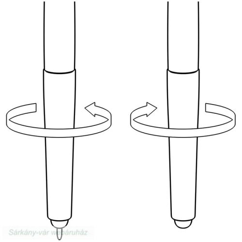 Érintős golyóstoll kéz design, 17,8 × ø 1 cm